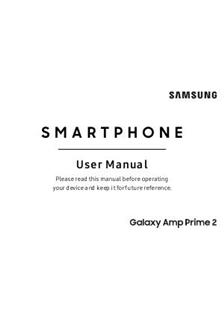 Samsung Galaxy Amp Prime 2 manual. Tablet Instructions.